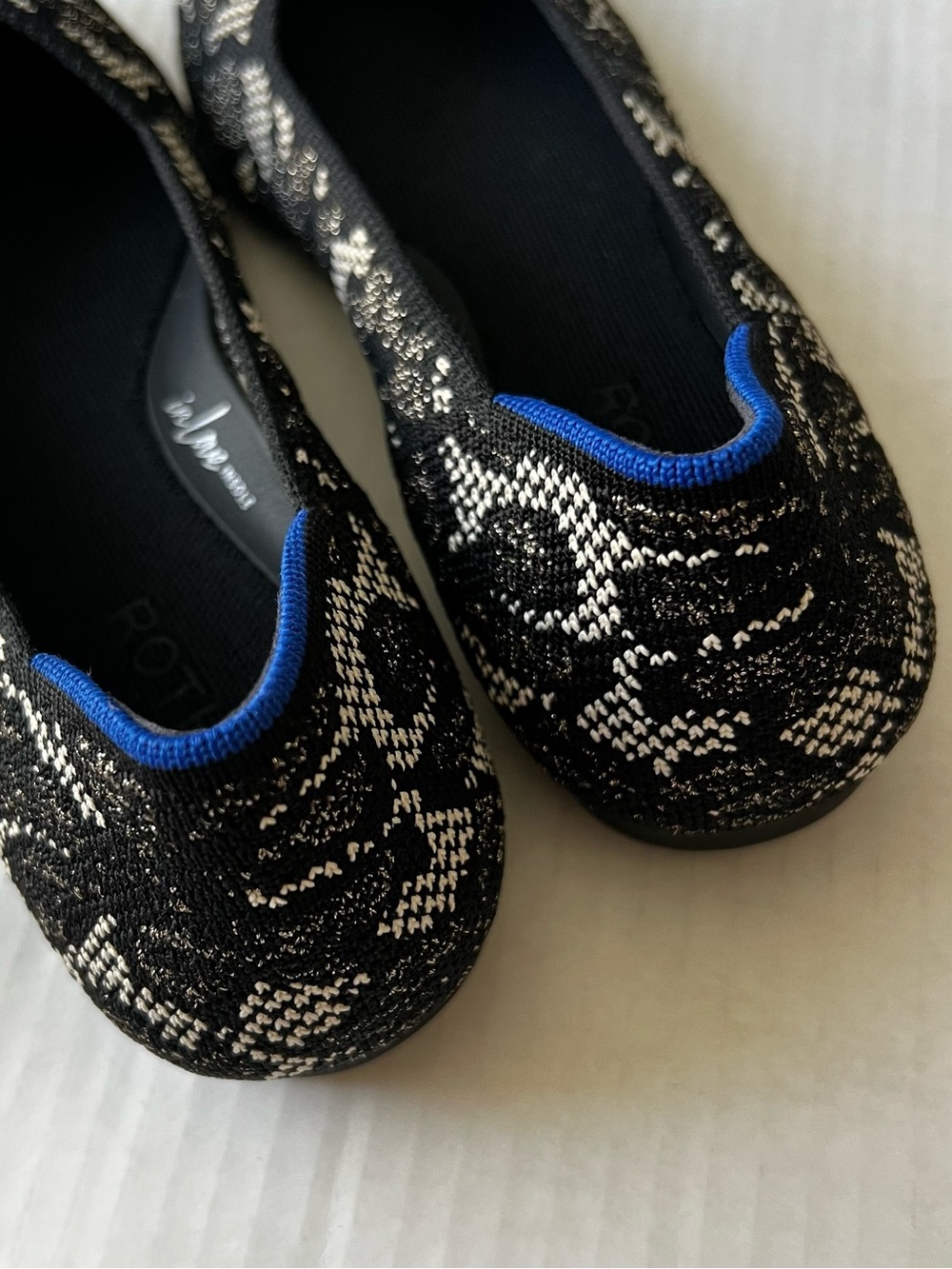 Rothy's x Anthropologie The Point II Flats Black Chantilly Pointed Toe 8.5 - Picture 10 of 14